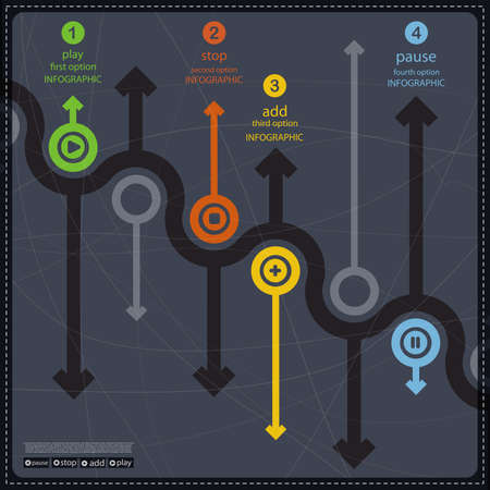 Four Infographics options bannerのイラスト素材