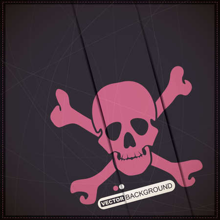 Background with pink skullのイラスト素材