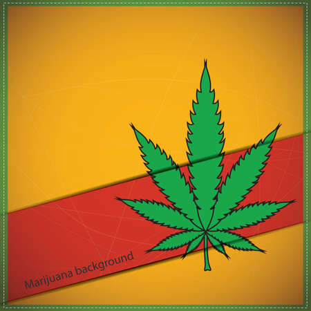 Background with Cannabis leafのイラスト素材