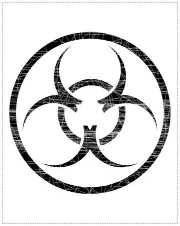 Black biohazard symbolのイラスト素材
