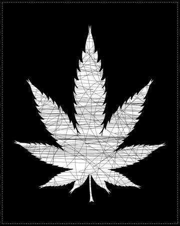 cannabis leafのイラスト素材