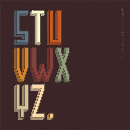 Stylish alphabet. vector illustrationのイラスト素材