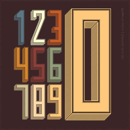 Stylish numbersのイラスト素材