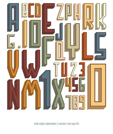 Stylish alphabet. vector illustrationのイラスト素材