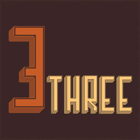 Number threeのイラスト素材