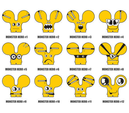 Yellow monsters heroのイラスト素材