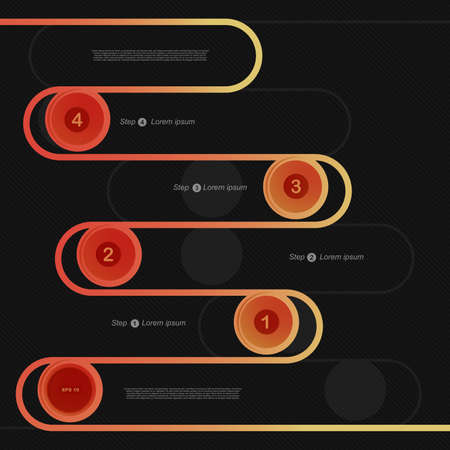 Abstract background with steps and numbers のイラスト素材