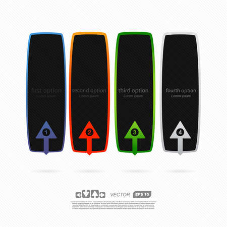 Abstract four banners のイラスト素材