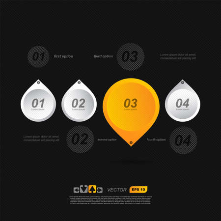 Abstract four banners のイラスト素材