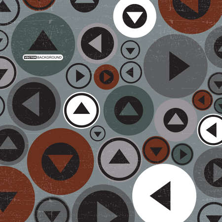 Abstract grunge background with arrows in circle  vector illustrationのイラスト素材