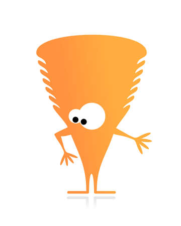 Cute monster isolated on white  vectorのイラスト素材