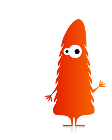 Cute monster isolated on white  vectorのイラスト素材