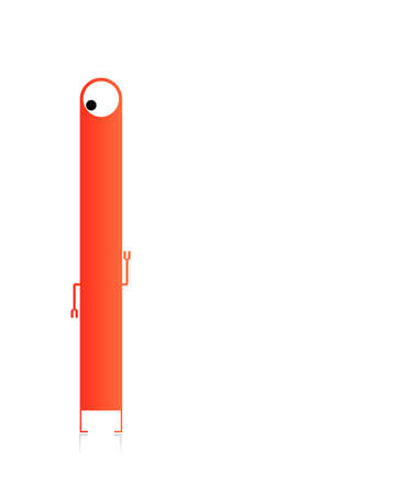 Cute monster isolated on white  vectorのイラスト素材