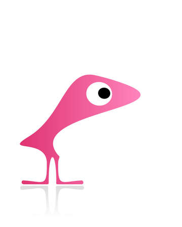 Cute monster isolated on white  vectorのイラスト素材