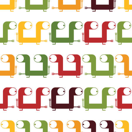 Cute monsters - seamless patternのイラスト素材