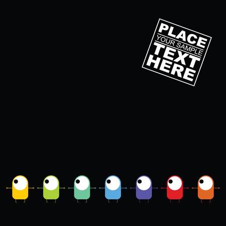 Background with monstersのイラスト素材