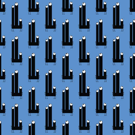Cute monsters - seamless pattern