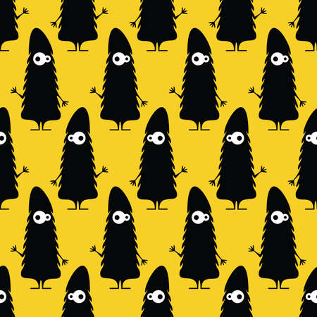 Cute monsters - seamless patternのイラスト素材