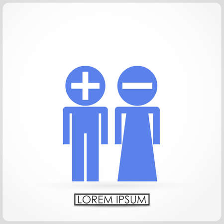 Colorful Couple of men and women isolated on white  vectorのイラスト素材