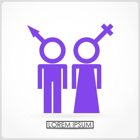 Colorful Couple of men and women isolated on white  vectorのイラスト素材