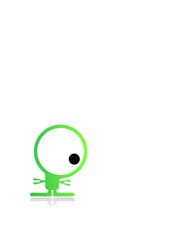 Cute monster isolated on white  vectorのイラスト素材