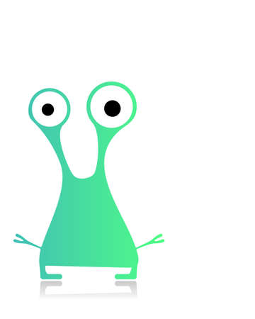 Cute monster isolated on white  vectorのイラスト素材