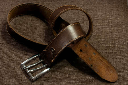 brown leather belt