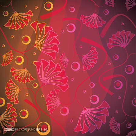 Decorative card with flowersのイラスト素材