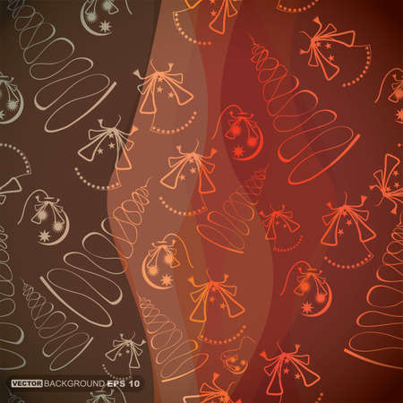 Decorative card with New Year elementsのイラスト素材