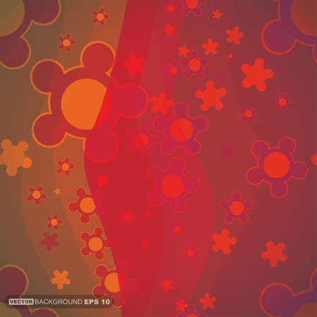 Decorative card with flowersのイラスト素材