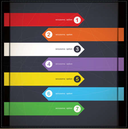Infographics options banner with arrowsのイラスト素材