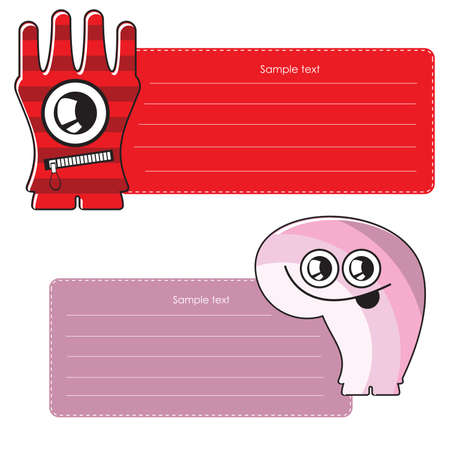 Cartoon monster with message cloudのイラスト素材