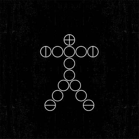  man on grunge background - vectorのイラスト素材