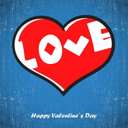 Valentine s day card with heartのイラスト素材