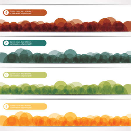 Set of decorative banners  vector illustrationのイラスト素材