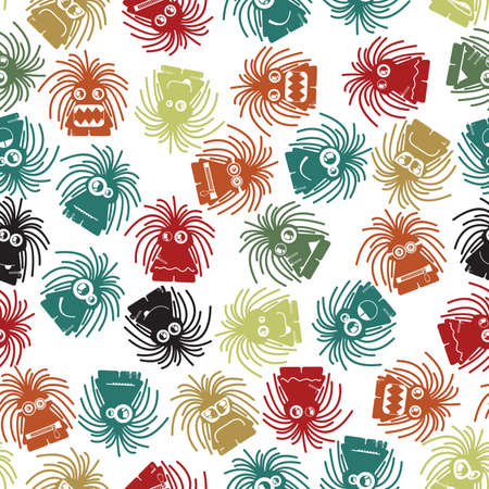 Monster seamless patternのイラスト素材