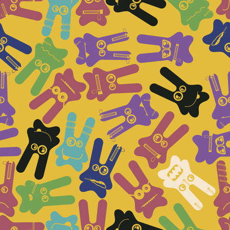 Monsters - seamless patternのイラスト素材