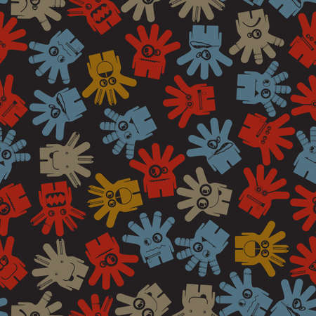 Monsters - seamless patternのイラスト素材