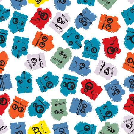 Monsters - seamless pattern