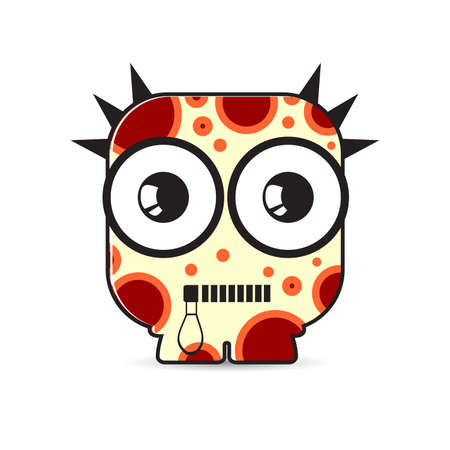 Colorful monster on white backgroundのイラスト素材