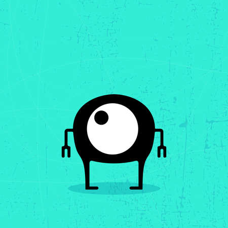 Monster on grunge background