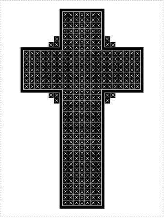 Cross isolated on whiteのイラスト素材