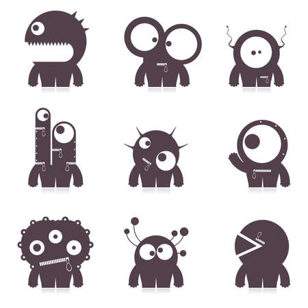 Set of cute monstersのイラスト素材