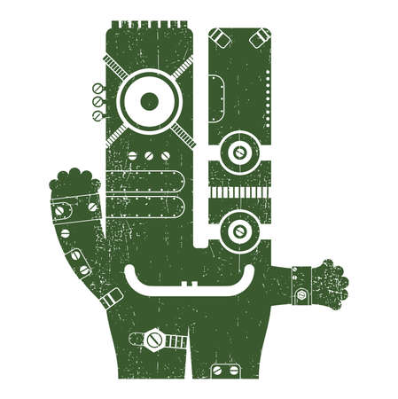 Monster on white backgroundのイラスト素材