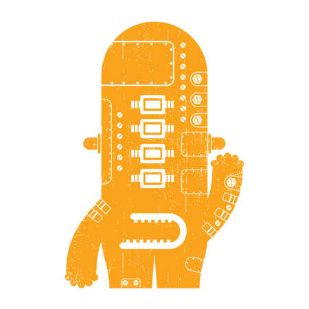 Monster on white backgroundのイラスト素材