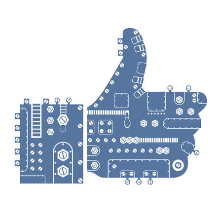 Steam-punk like icon isolated on whiteのイラスト素材