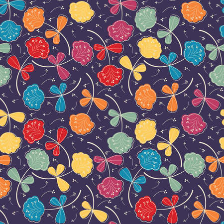 Floral seamless patternのイラスト素材