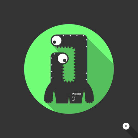 Flat monsterのイラスト素材