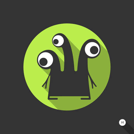 Flat monsterのイラスト素材
