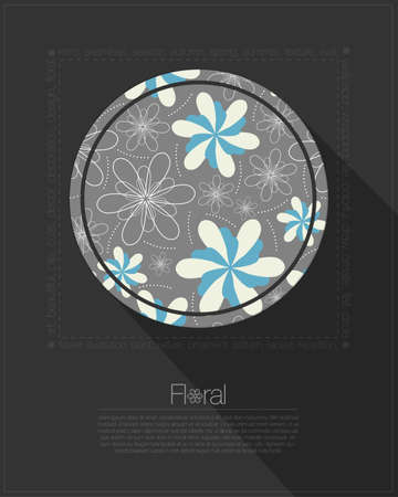 Floral cardのイラスト素材